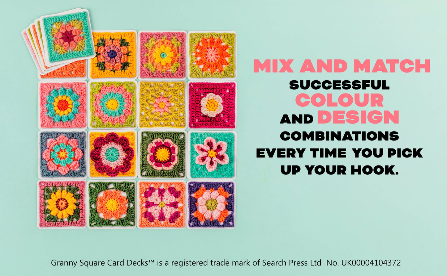 Granny Sq Flowers Card Deck