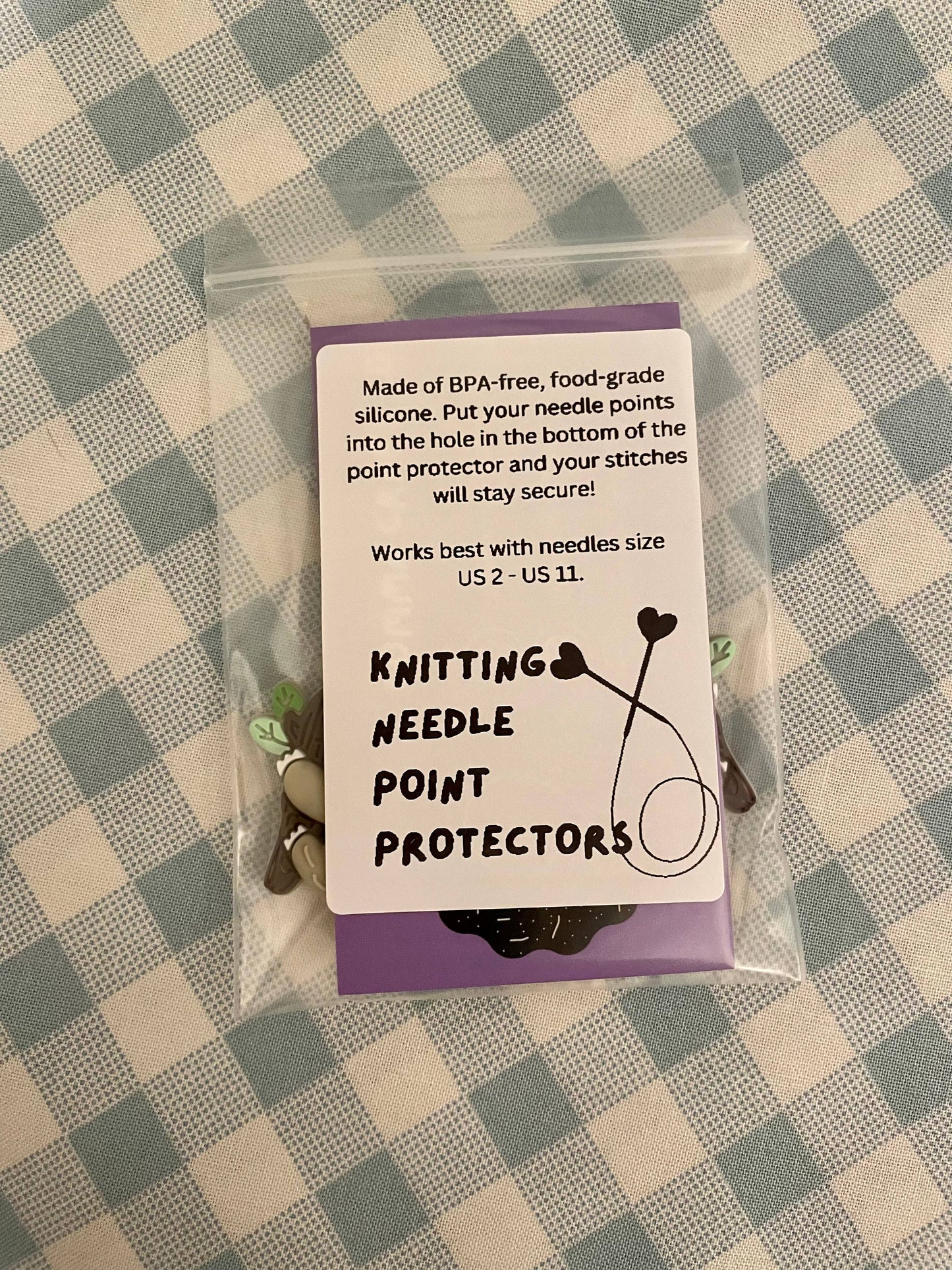 Knitting Needle Point Protectors Iced Coffee Tea Food Drink