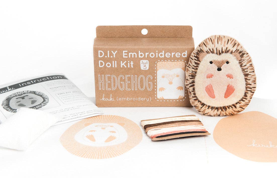 Hedgehog - Embroidery Kit by Kiriki Press