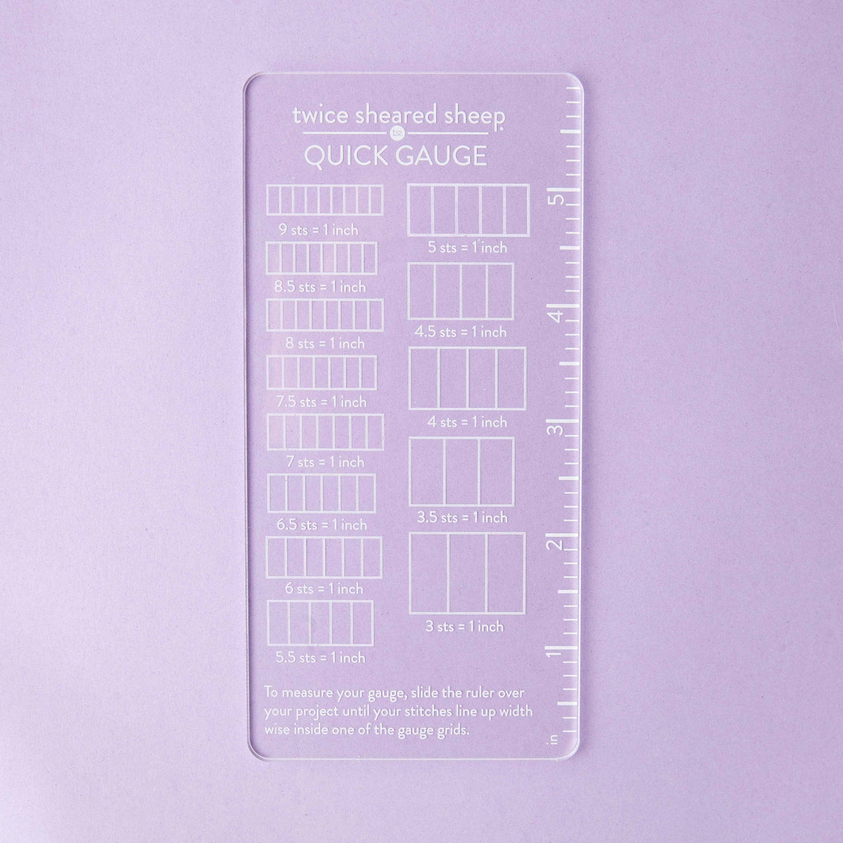 Quick Gauge Ruler - White