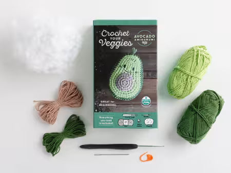 Crochet Your Veggies Amigurumi Kit - Avocado