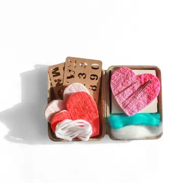 Mini Heart Felting Craft Kit