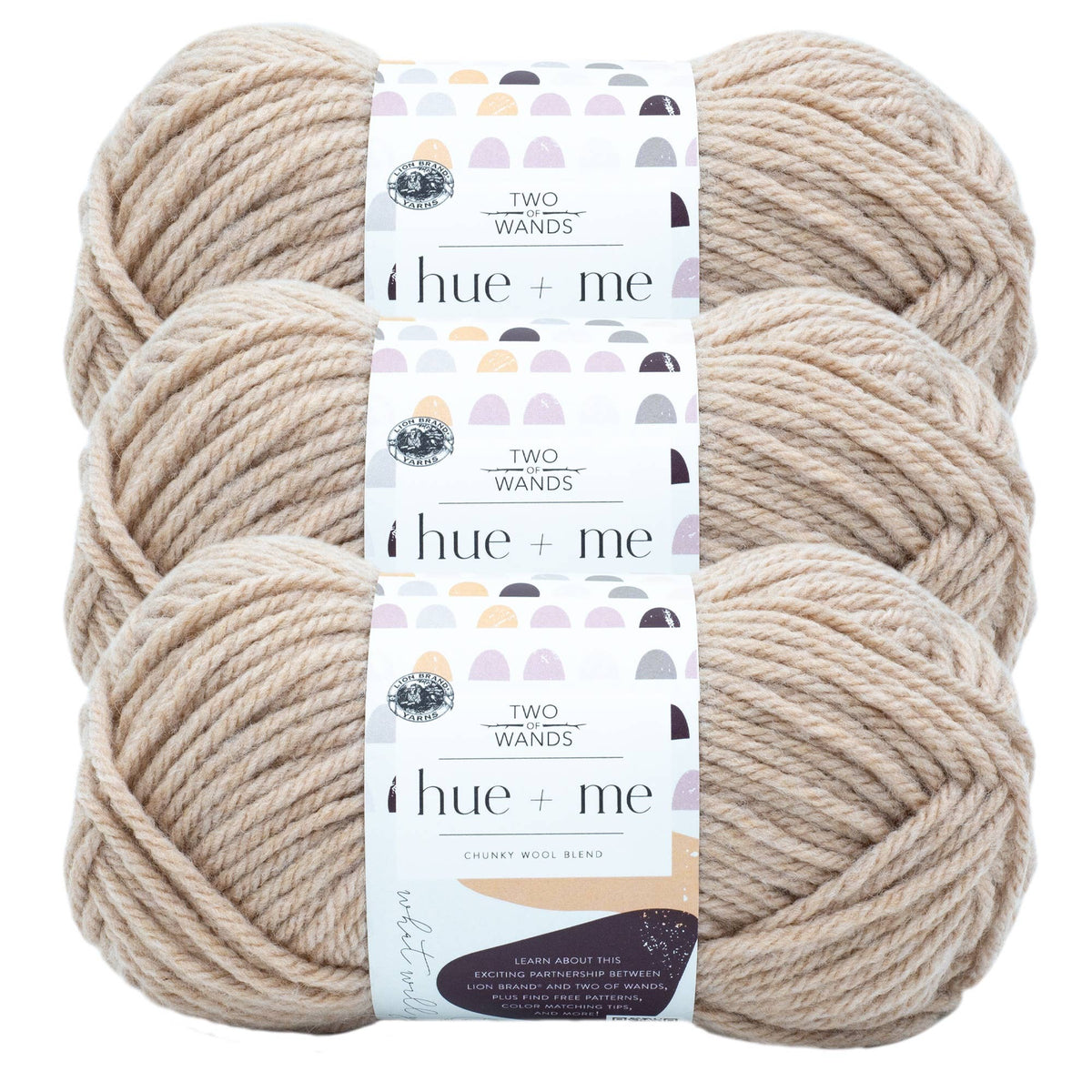 Lion Brand Yarn Hue+Me 3 Pack