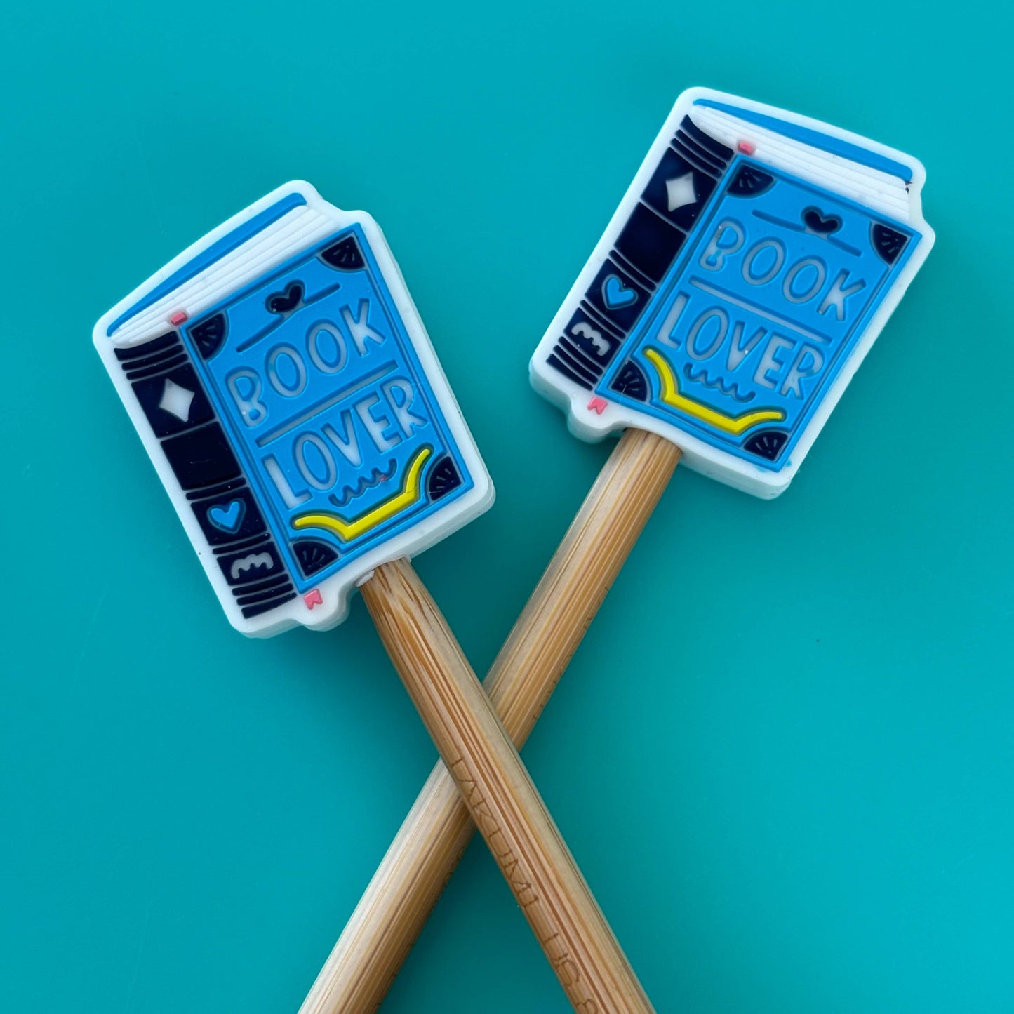 Knitting Needle Point Protectors Book Lover Reading Lit