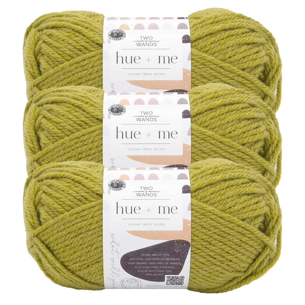 Lion Brand Yarn Hue+Me 3 Pack