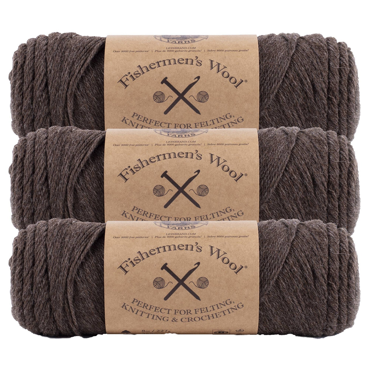 Lion Brand Yarn Fishermen's Wool 3 Pack