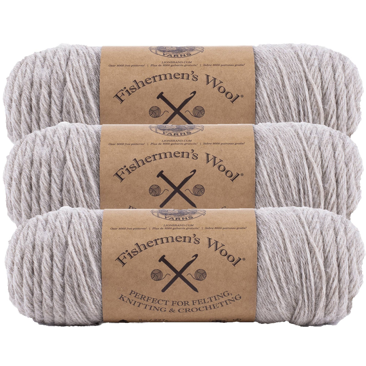 Lion Brand Yarn Fishermen's Wool 3 Pack
