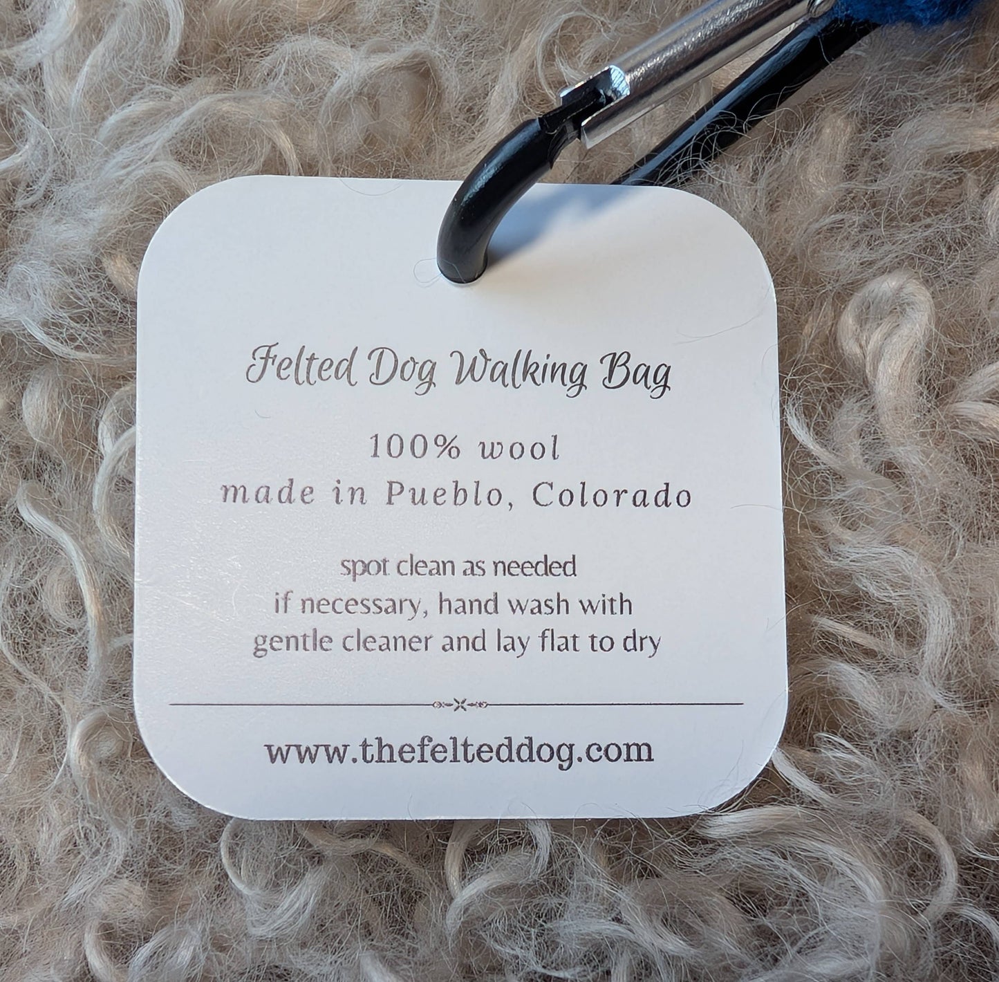 Colorado Flag Felted Dog Walking Bag