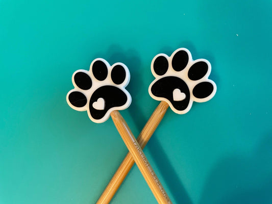Kawaii White Paw Heart Dog Cat Pet Animal Gift for Knitters