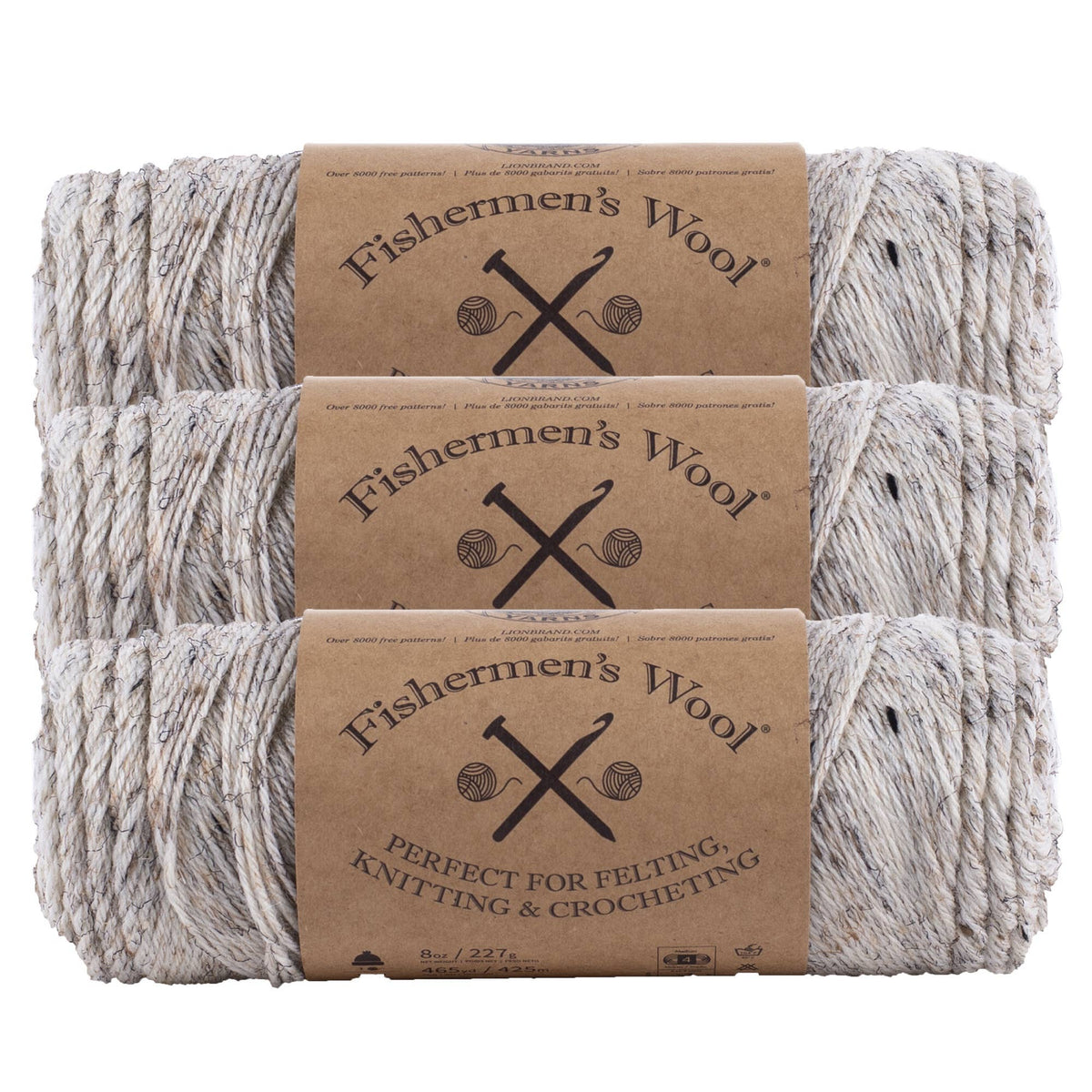 Lion Brand Yarn Fishermen's Wool 3 Pack