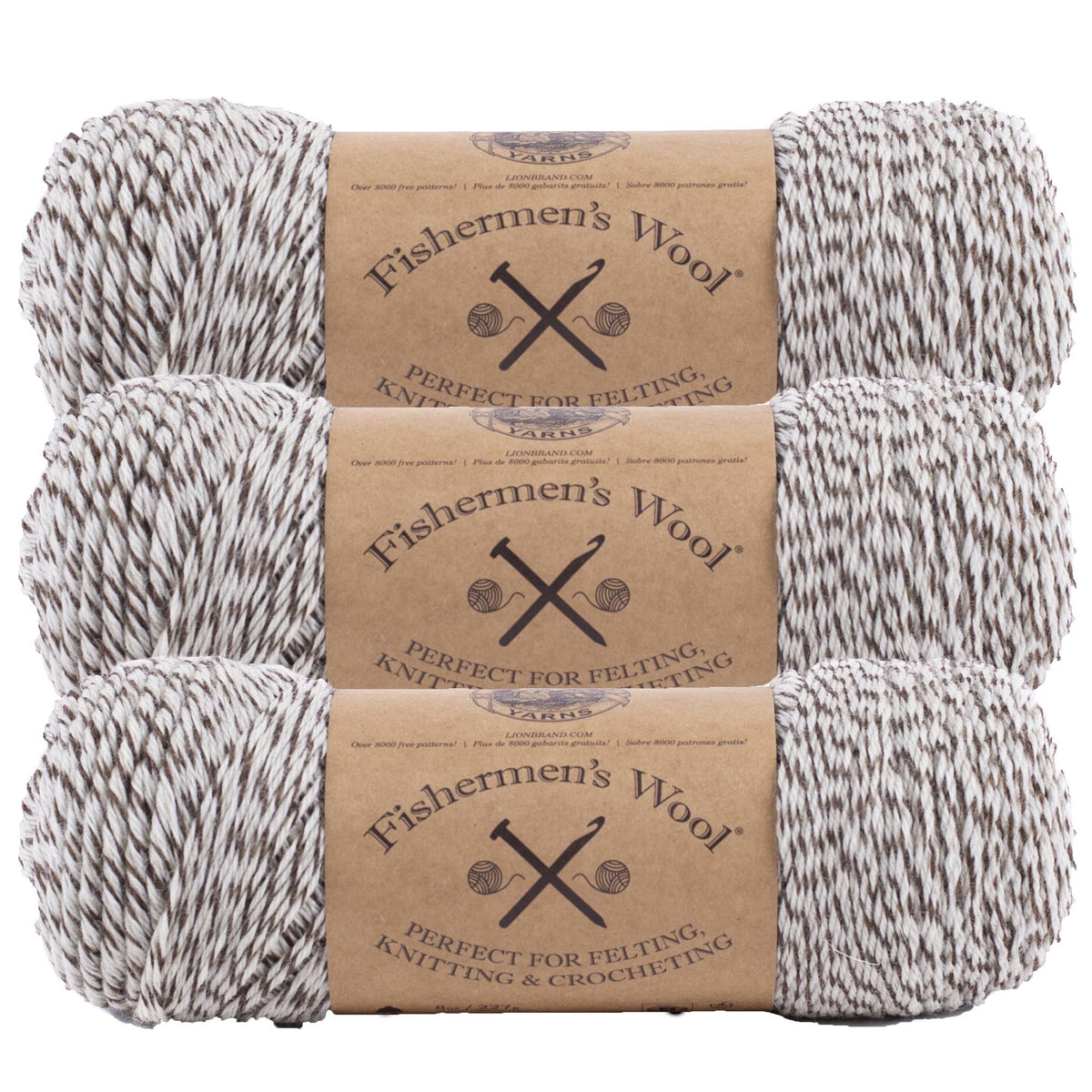Lion Brand Yarn Fishermen's Wool 3 Pack