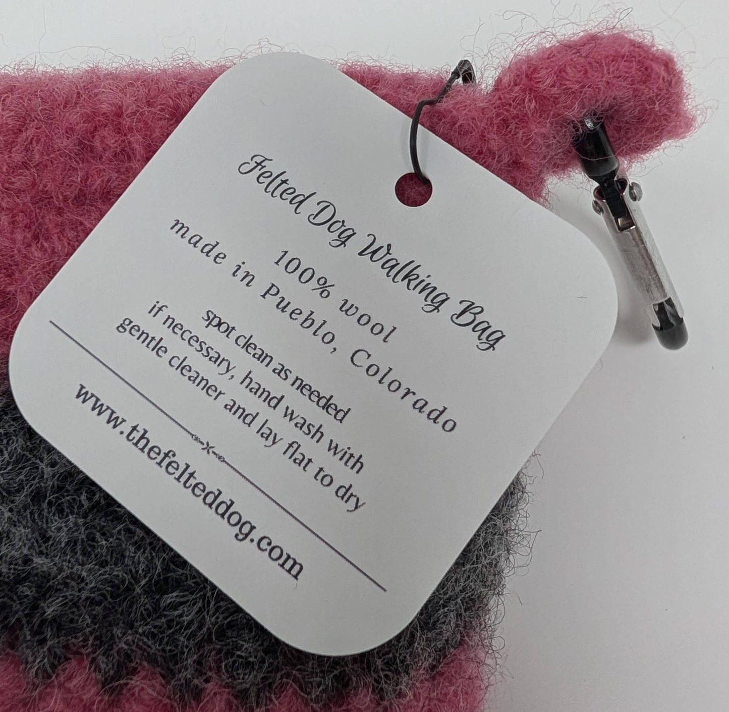 Handmade Felted Dog Walking Bag & Poop Bag Holder