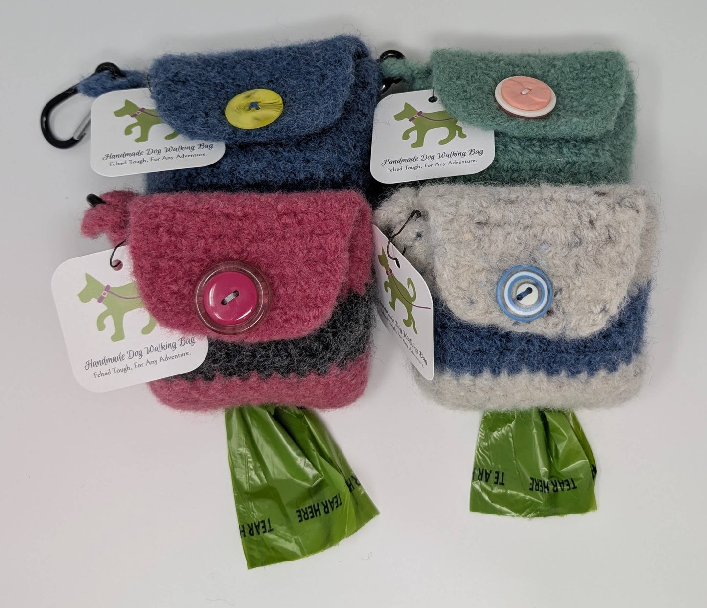 Handmade Felted Dog Walking Bag & Poop Bag Holder