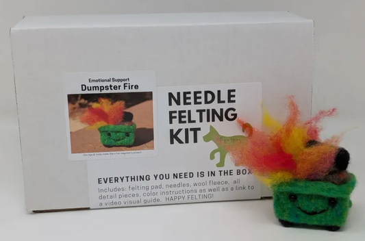 Emotional Support Dumpster Fire Needle Felting Kit