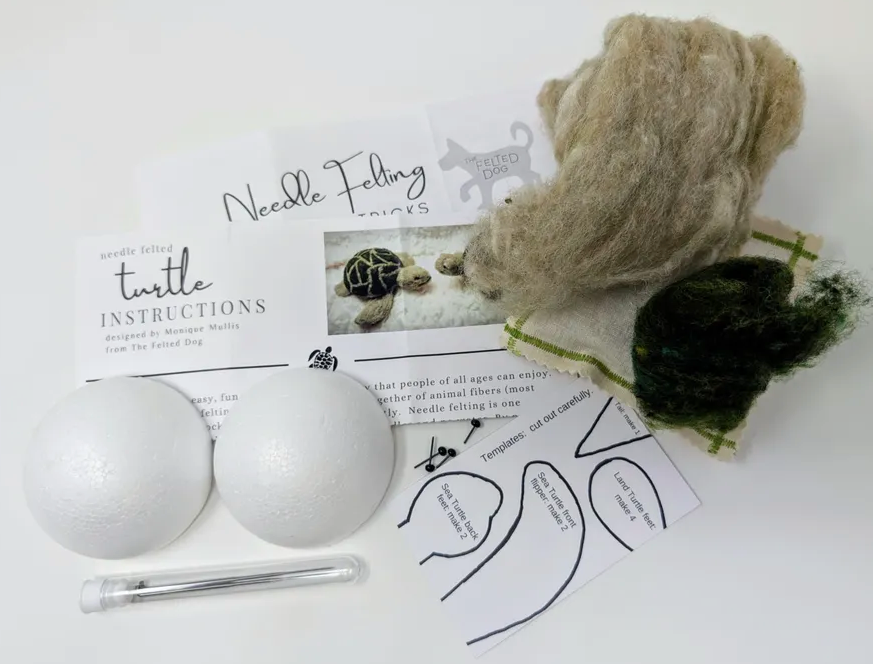 Teeny-Weeny Turtles Needle Felting Kit