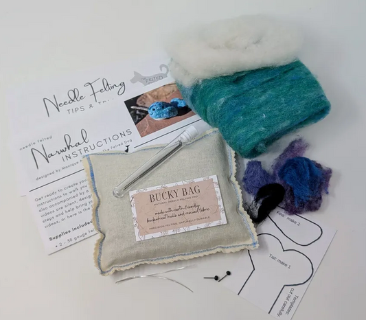 Narwhal Needle Felting Kit