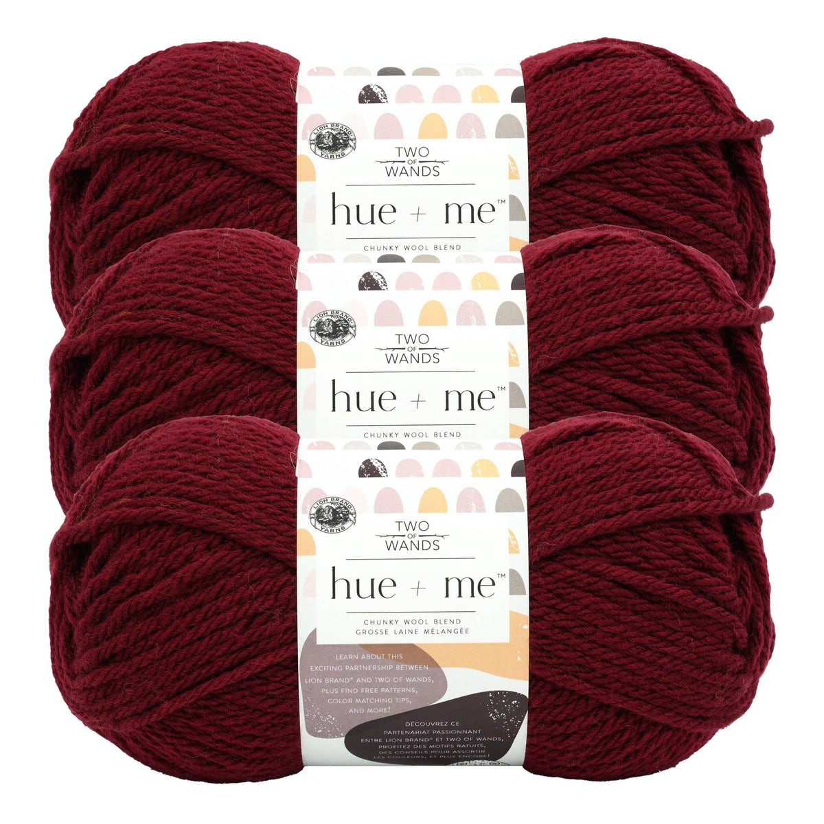 Lion Brand Yarn Hue+Me 3 Pack