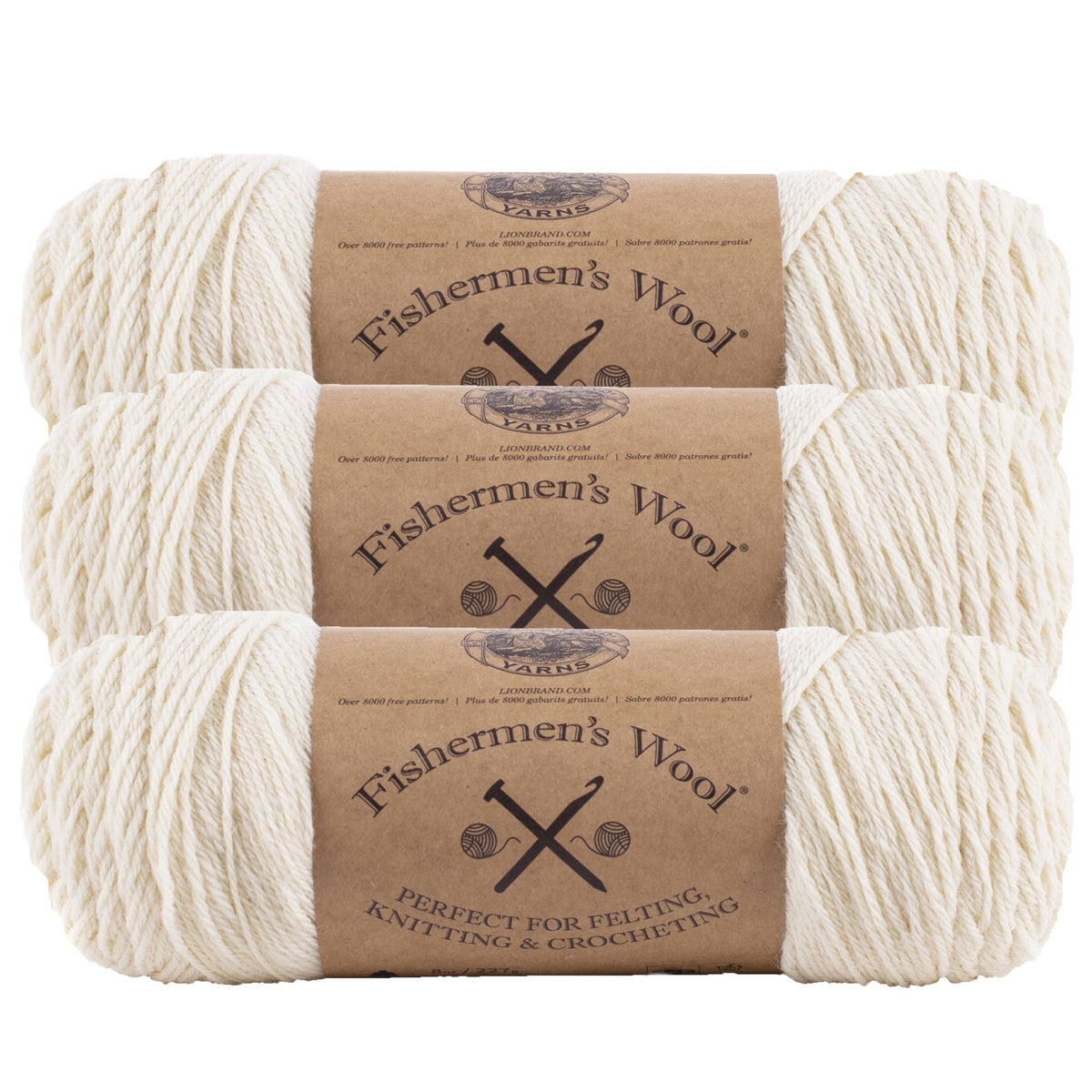 Lion Brand Yarn Fishermen's Wool 3 Pack