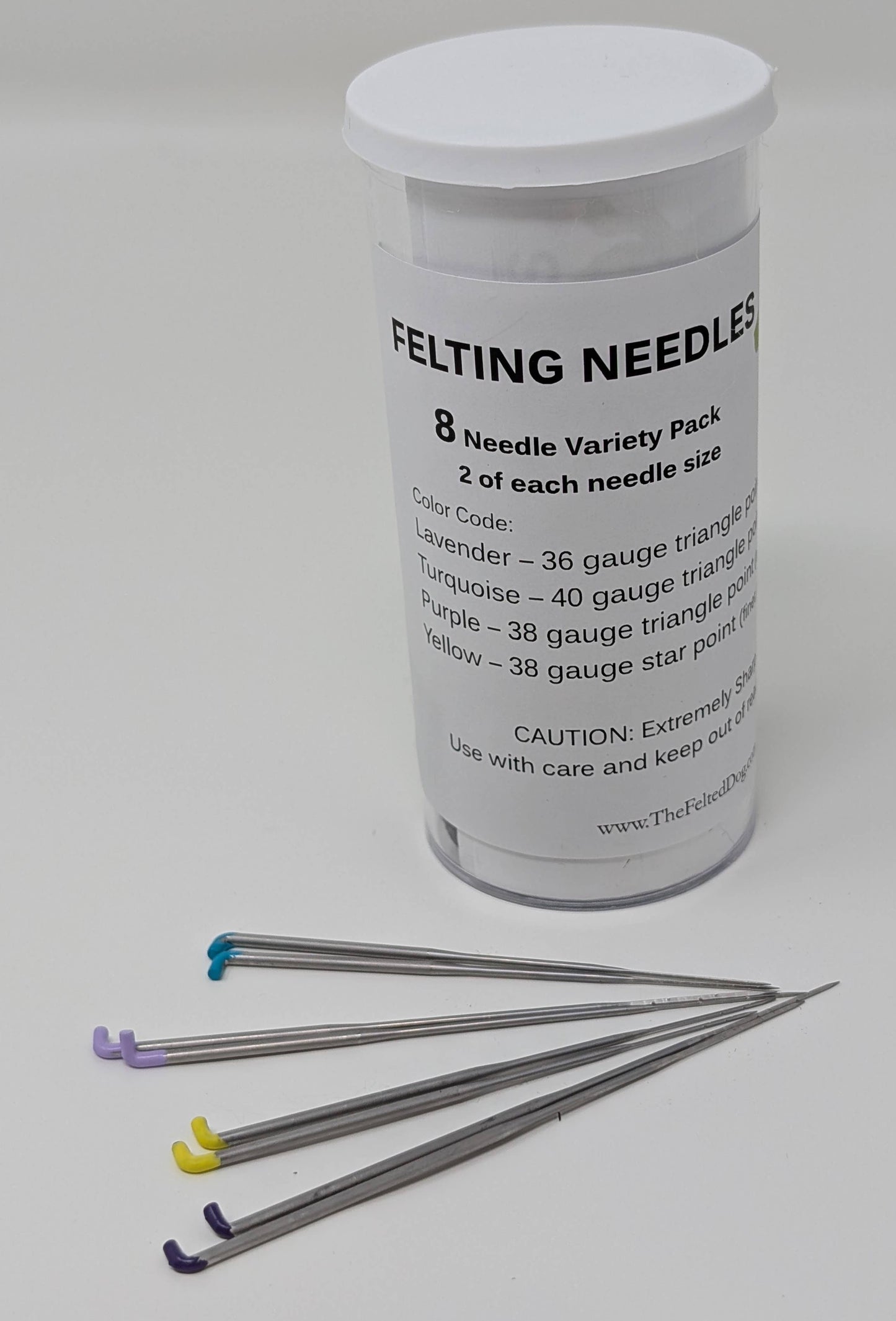 8-Piece Color-Coded Felting Needle Variety Pack