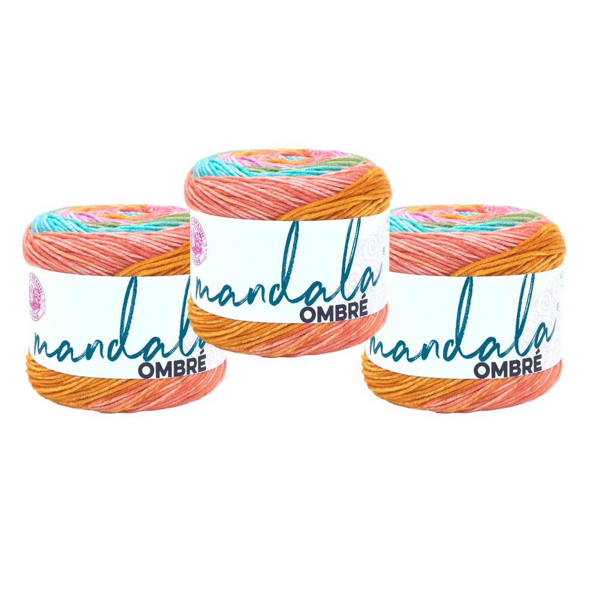 Lion Brand Yarn Mandala Ombre 3 Pack