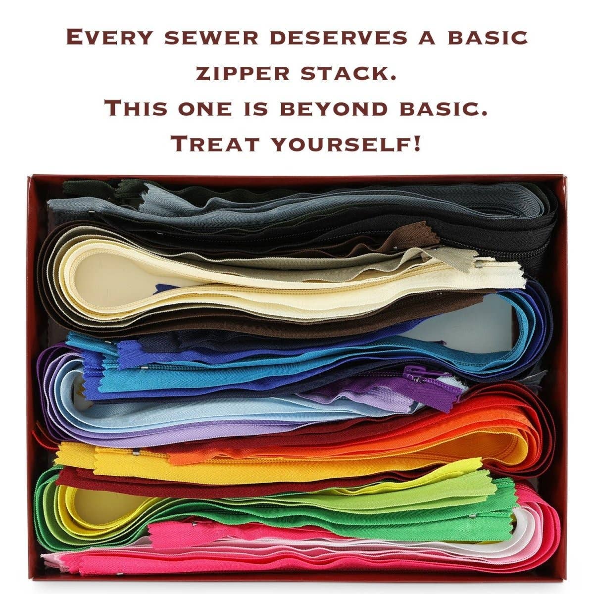 Zipper Sets - 44 pcs/box - 22 colors - Small 8in