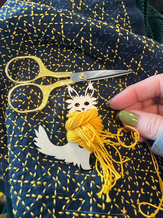 Foxy Bobbins! Sashiko/Embroidery Thread Minder