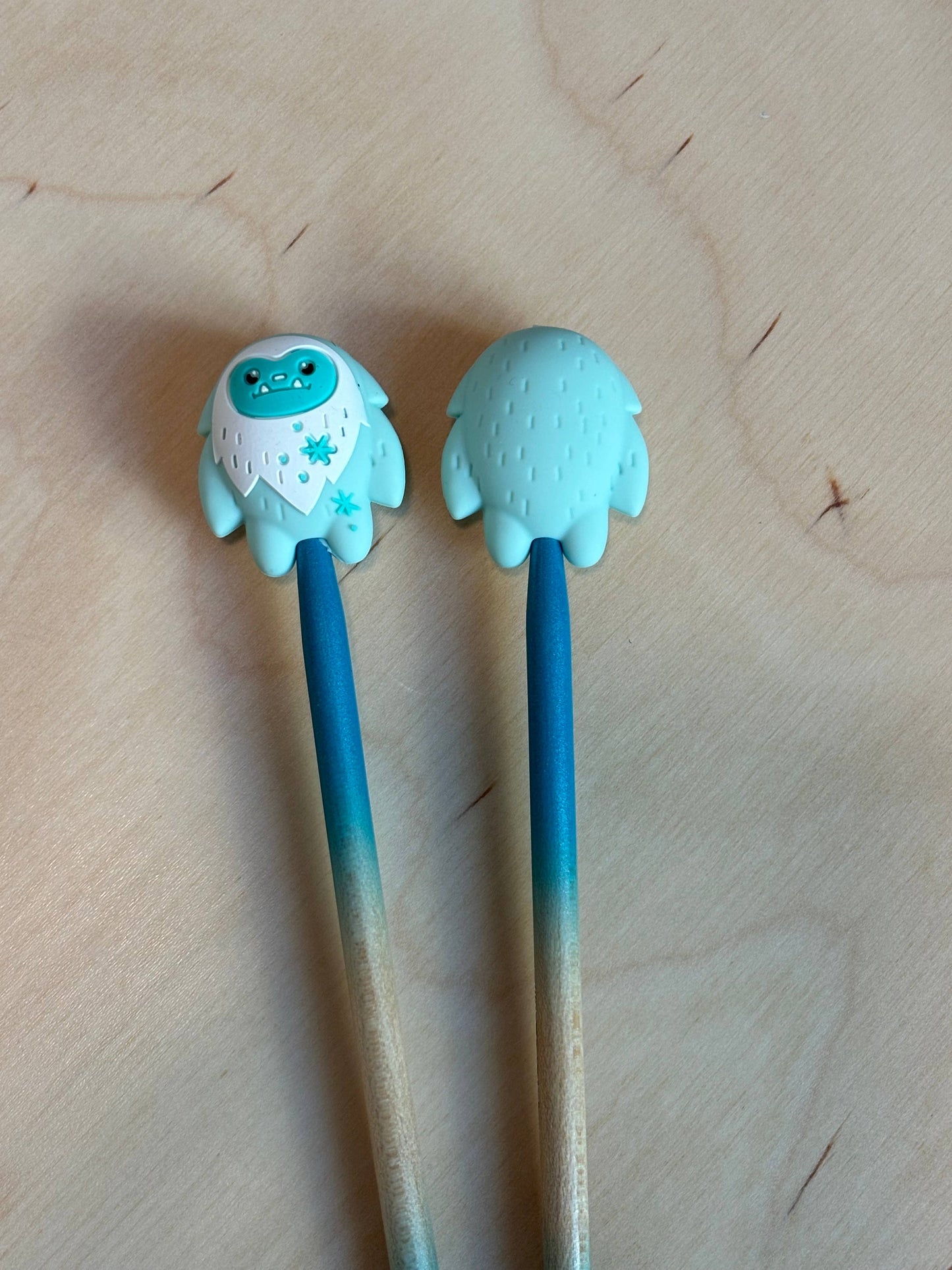 Knitting Needle Point Protectors - 3D Yeti