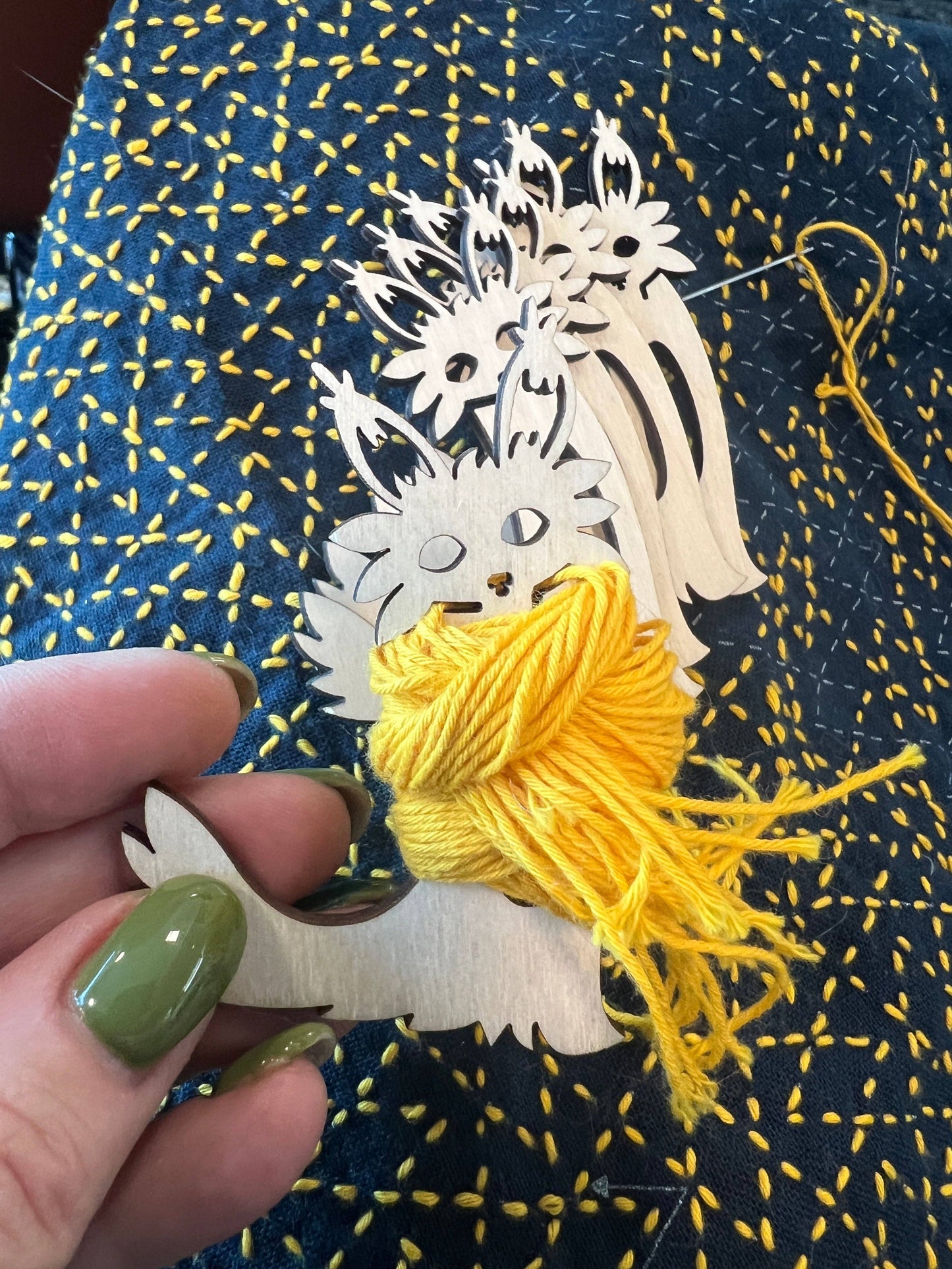 Foxy Bobbins! Sashiko/Embroidery Thread Minder