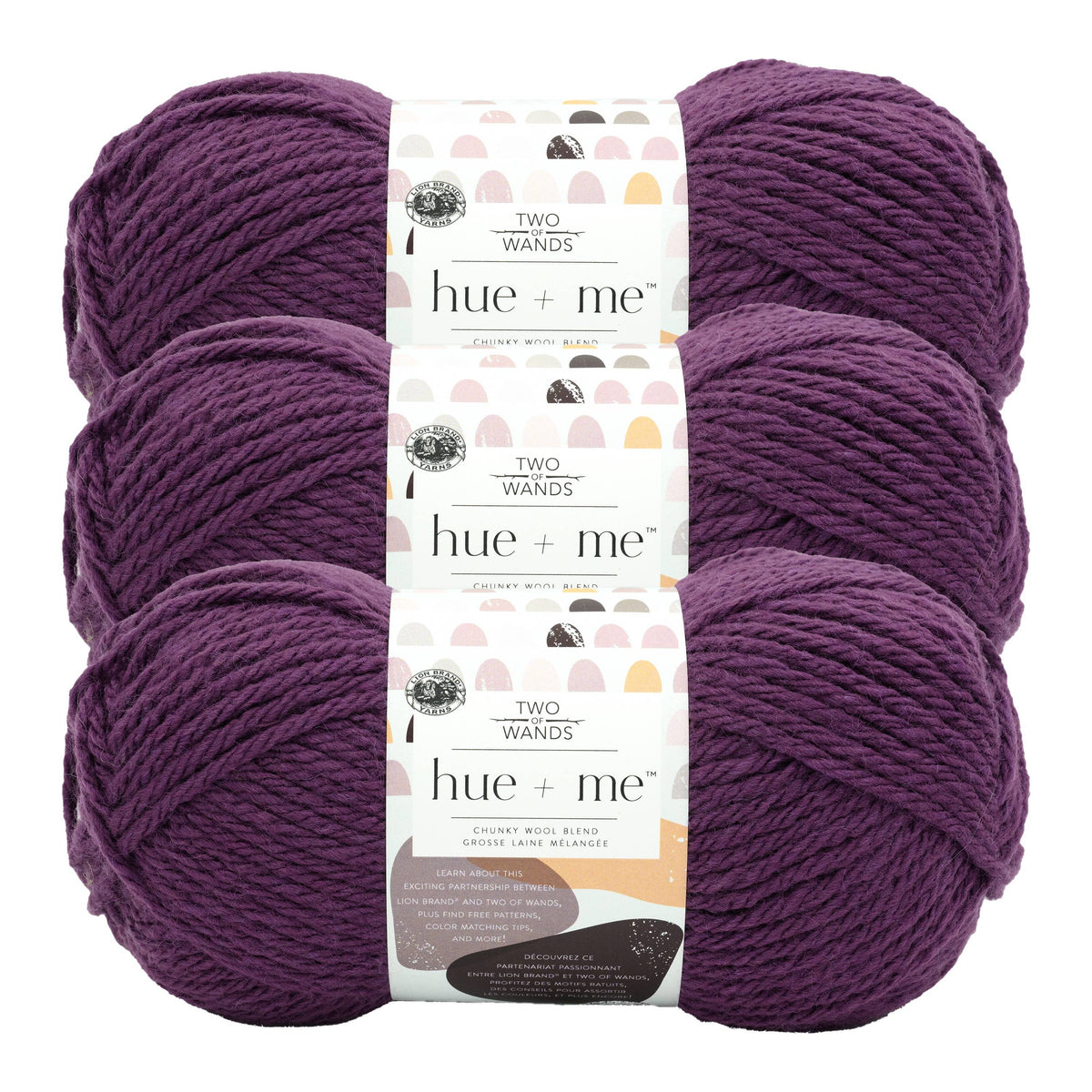 Lion Brand Yarn Hue+Me 3 Pack