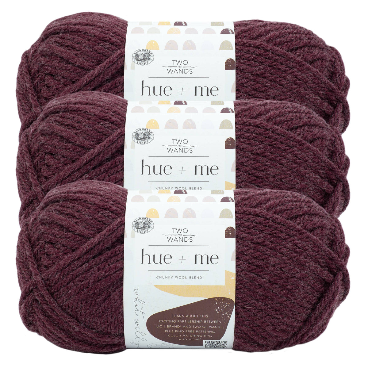 Lion Brand Yarn Hue+Me 3 Pack