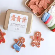 Mini Gingerbread Cookie Felting Craft Kit