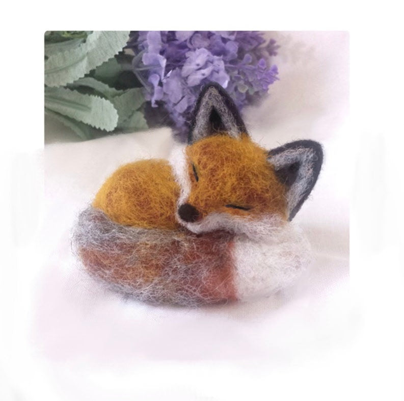 Needle Felting Sleepy Fox Workshop - February 7, 2026, 10AM-2PM